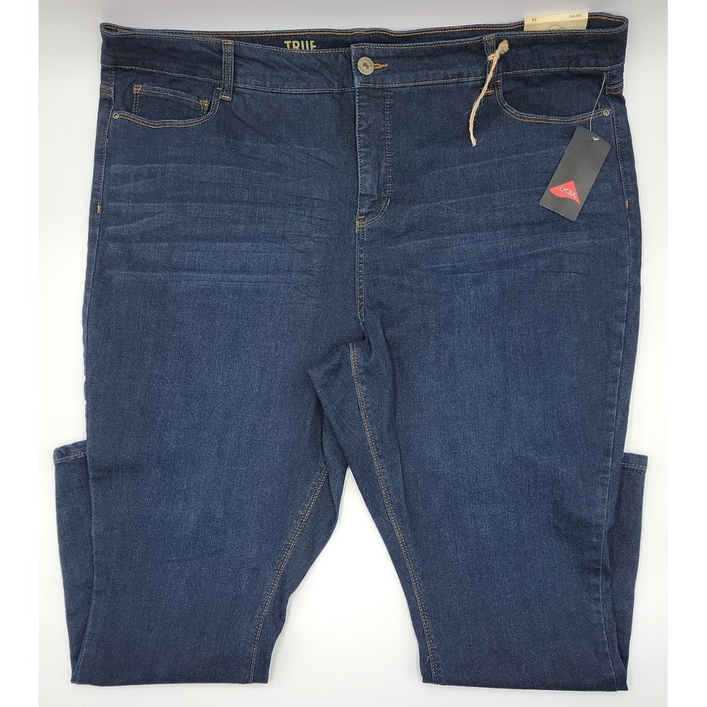 NWT True Craft Blue Denim High‎ Rise Skinny Jeans Size 24 Regular #C069